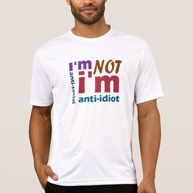 T-shirt Geek - Anti-social (Devant)
