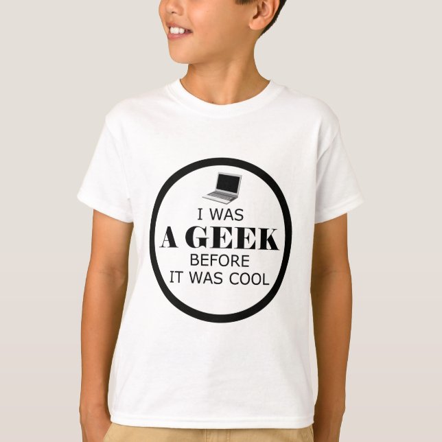 T-shirt Geek avant c'était Cool Tee de fille (Devant)