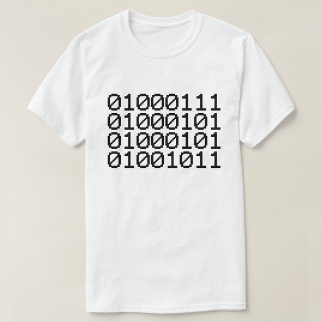 T-SHIRT GEEK BINAIRE (Design devant)