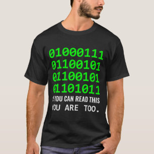 T-shirt Géek code binaire de l'ordinateur développeur de l