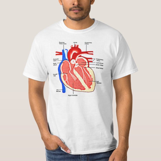 T-shirt Geek d'anatomie de coeur (Devant)
