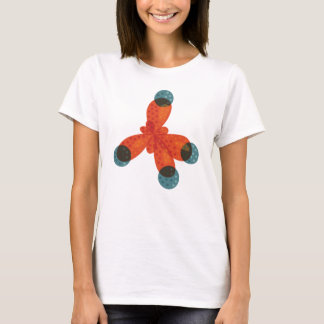 T-shirt Geek de chimie Molécule de méthane orange