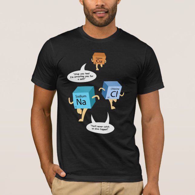 T-shirt Geek de la science de chimie enseignant Gag (Devant)