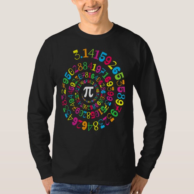 T-shirt Geek de mathématiques spirales Pi 3 14 Pi Jour (Devant)