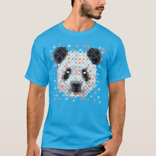 T-shirt Geek de panda de pixel