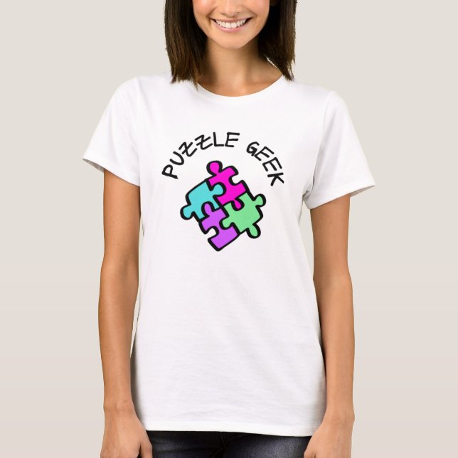 T-shirt Geek de puzzle (Devant)