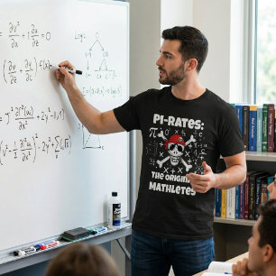 T-shirt Géek des maths - Crâne de pirate drôle humour pour