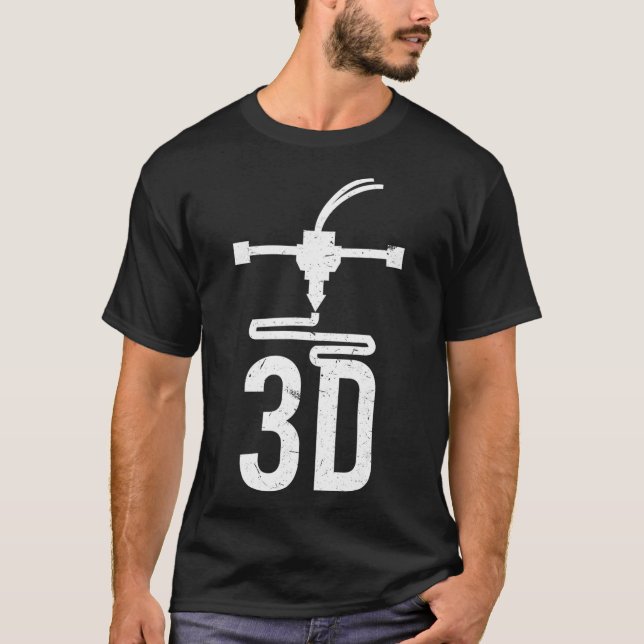 T-shirt geek d'impression 3D Cool de conception de noeud d (Devant)