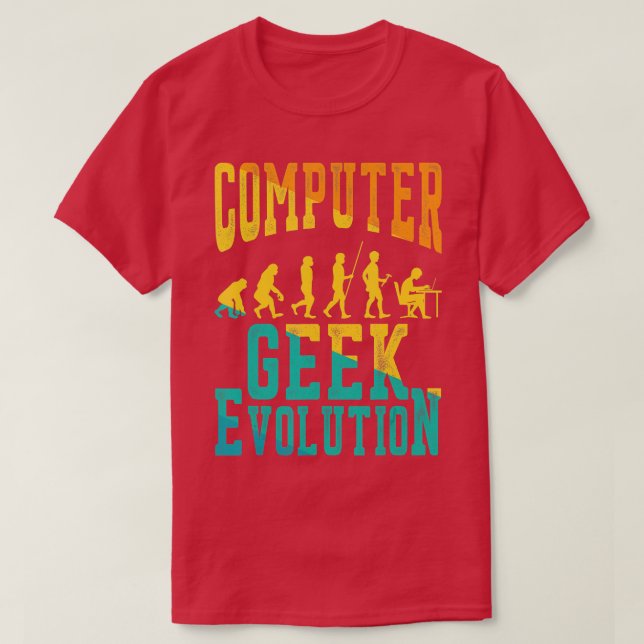 T-shirt Geek d'ordinateur Evolution Geek d'ordinateur Game (Design devant)