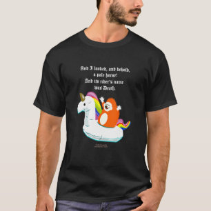 T-shirt Geek Hedgehog Unicorn Livre De Geek De L'Apocalyps