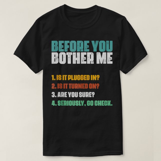 T-shirt Geek informatique pour les technologies de l'infor (Design devant)