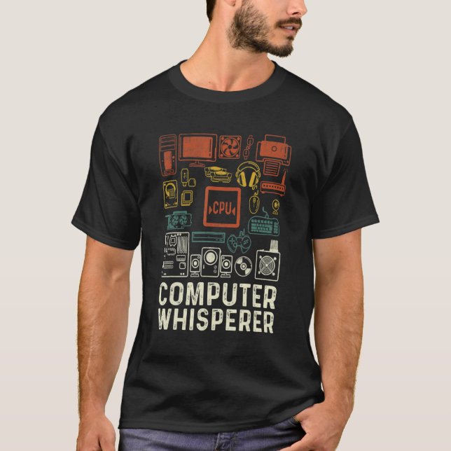 T-shirt Geek informatique Whisperer IT Tech Support Nerds (Devant)