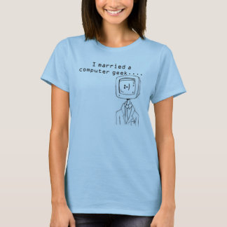 T-shirt Geek marié d'ordinateur