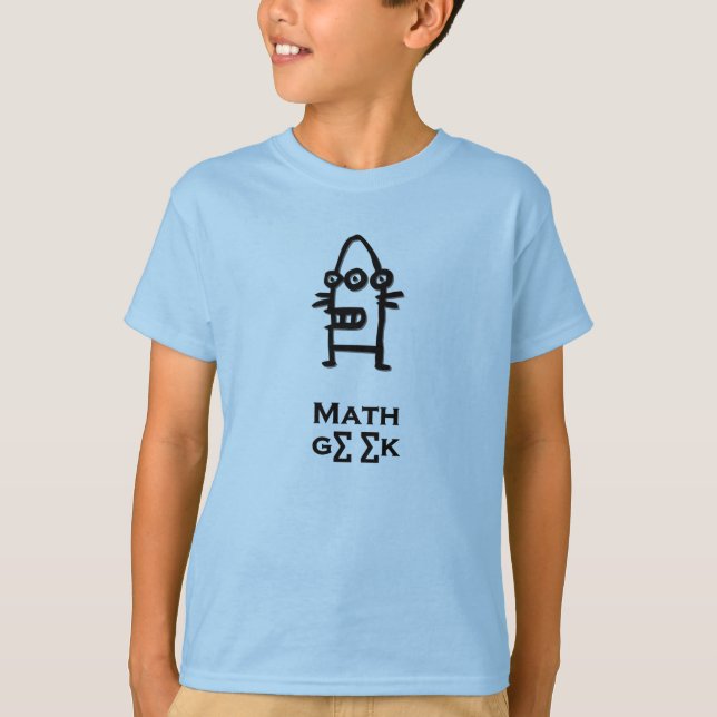 T-shirt Geek mathématique de trois yeux bot (Devant)