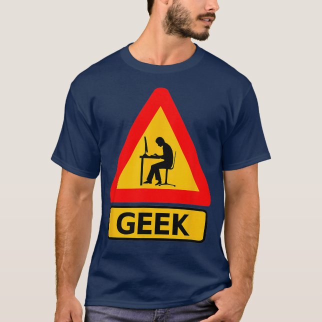 T-shirt Geek Nerd Ordinateur Gamer Linu Hacker (Devant)