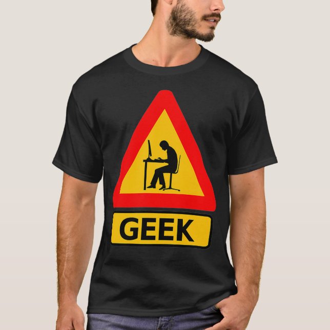 T-shirt Geek Nerd Ordinateur Gamer Linu Hacker Premium (Devant)