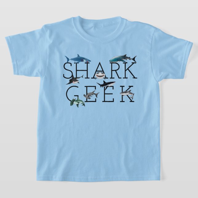 T-shirt Geek requin (Poser)