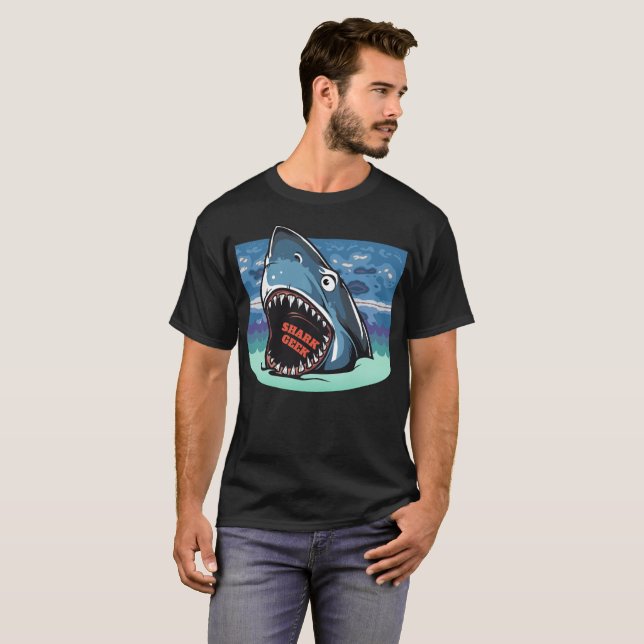 T-shirt Geek requin (Devant entier)