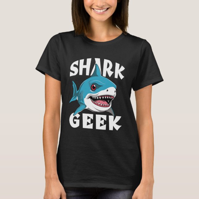 T-shirt Geek requin - Conception sympa pour les amateurs d (Devant)