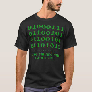 T-shirt Geek Tee - Geek mot dans le code binaire pour Funn