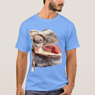 T-shirt Geeky Chameleon Fermer Photo Vector Couper