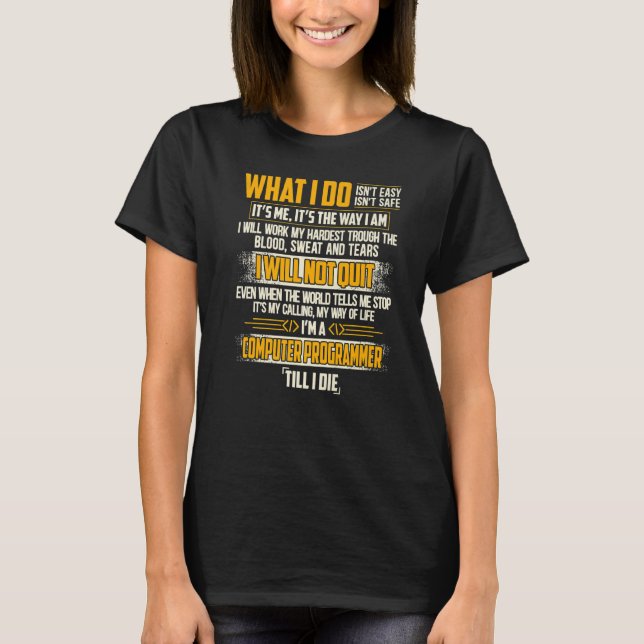T-shirt Geeky Informatique Nerd Ordinateur Ce Que Je Fait  (Devant)