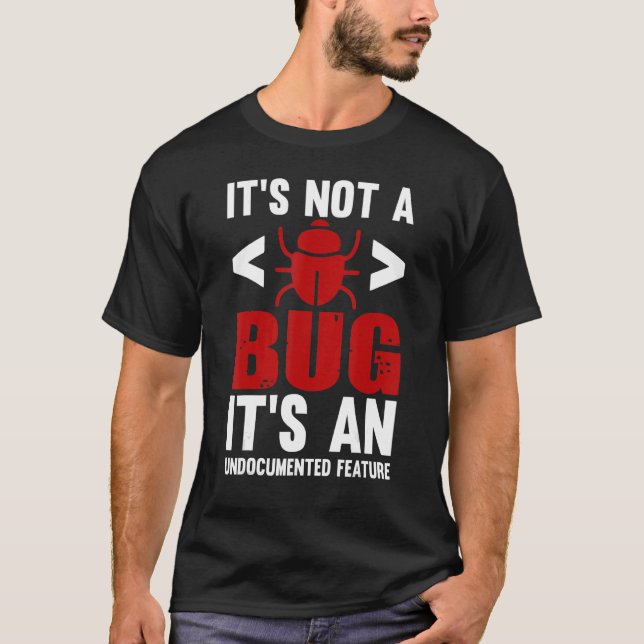 T-shirt Geeky It Ordinateur Nerd Non documenté Fonctionnal (Devant)
