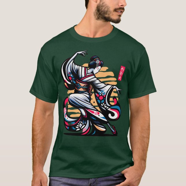 T-shirt Geisha Beauté de l'âme (Devant)