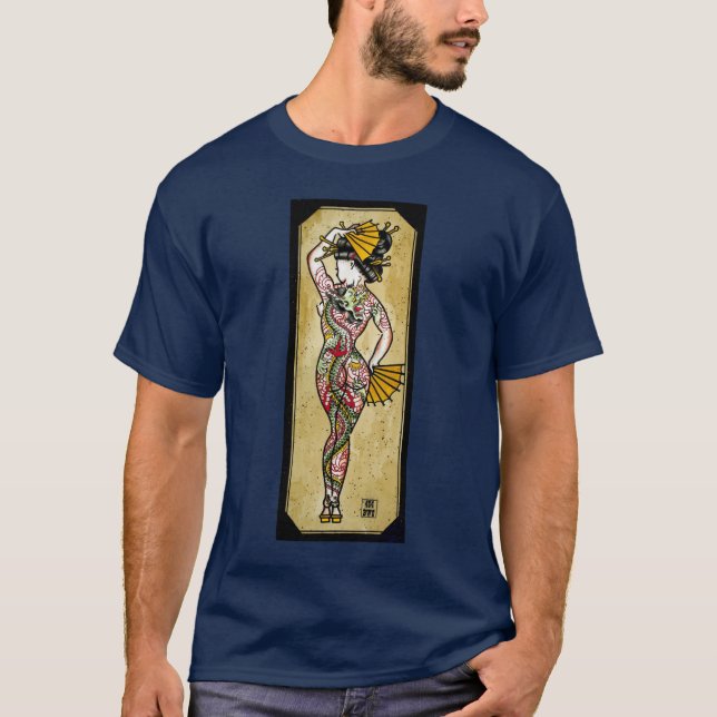 T-shirt Geisha de dragon (Devant)