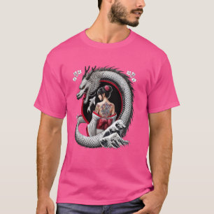 T-shirt Geisha et le tatouage Dragon