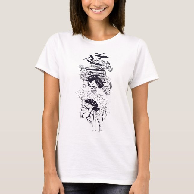 T-shirt Geisha Japanese (Devant)