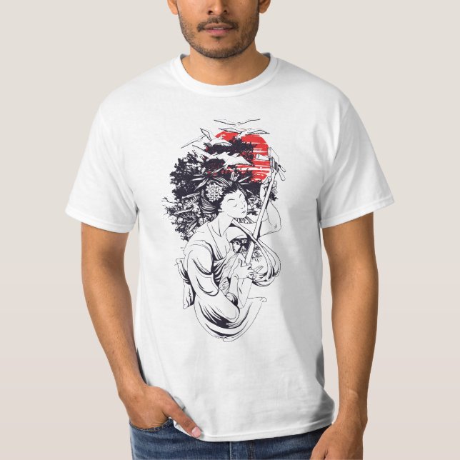 T-shirt Geisha Japanese (Devant)
