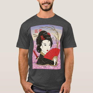 T-shirt Geisha Samurai Japon Culture Japonaise Kawaii Geis