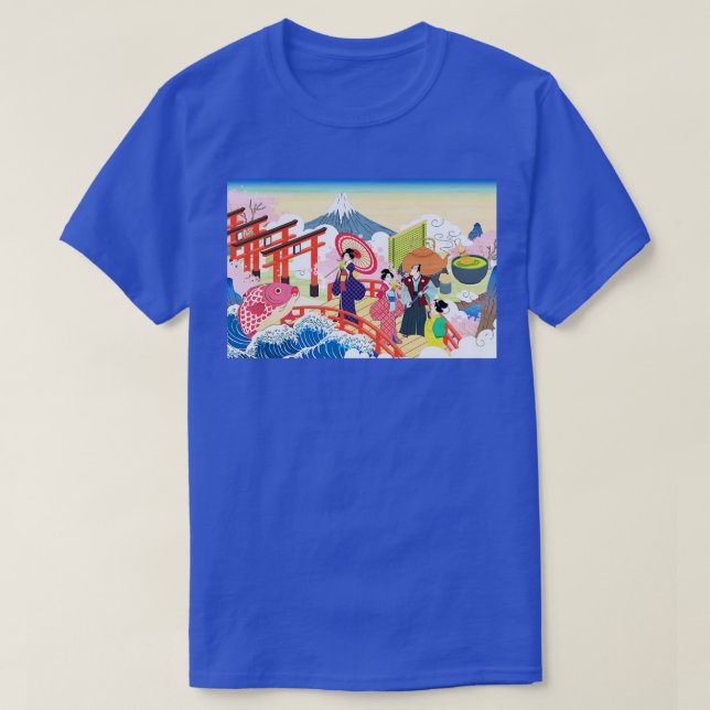 T-shirt Geisha sur le pont (Design devant)