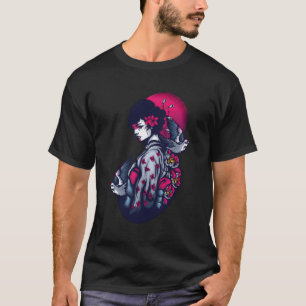 T-shirt Geisha traditionnel japonais Art gothique esthétiq