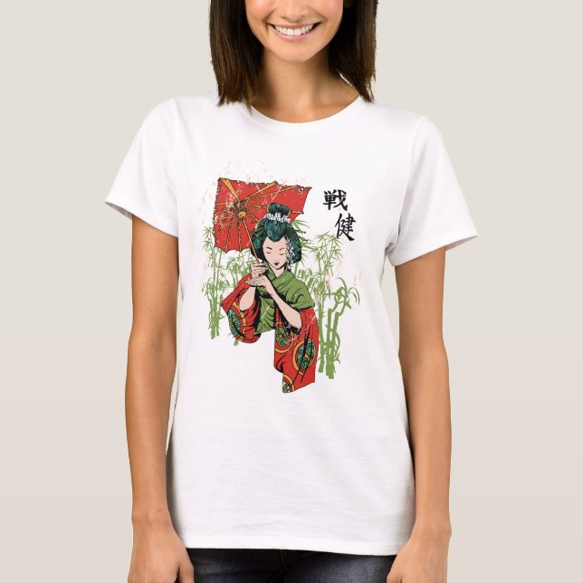 T-shirt Geisha vintage (Devant)