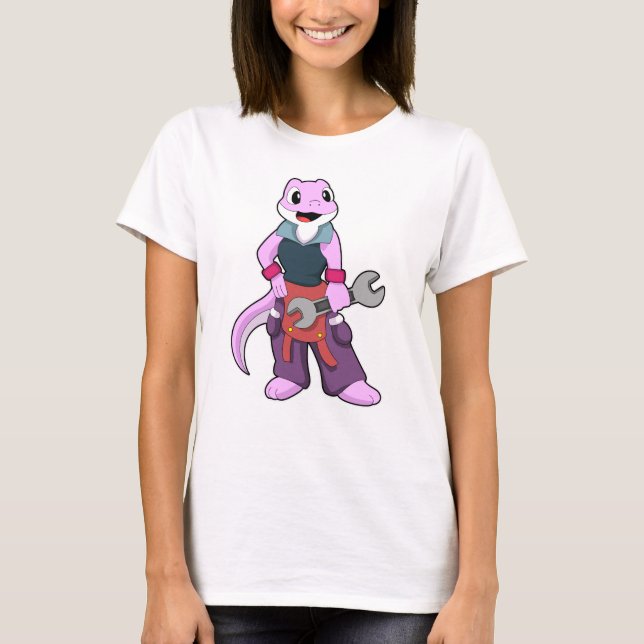 T-shirt Geko comme Mécanique avec clé (Devant)