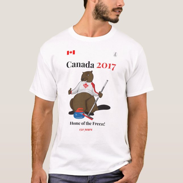 T-shirt Gel de bordage du Canada 150 en 2017 (Devant)