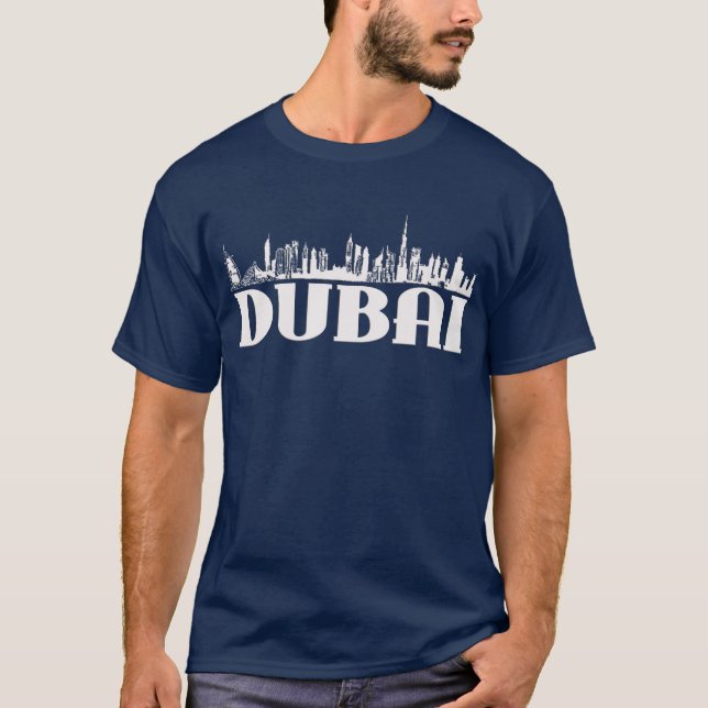 T-SHIRT GEL DE SKYLINE DE DUBAÏ (Devant)