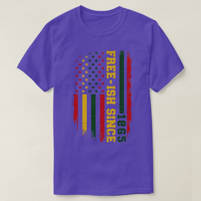 T-shirt Gel depuis 1865 avec américain en couleur africain (Design devant)