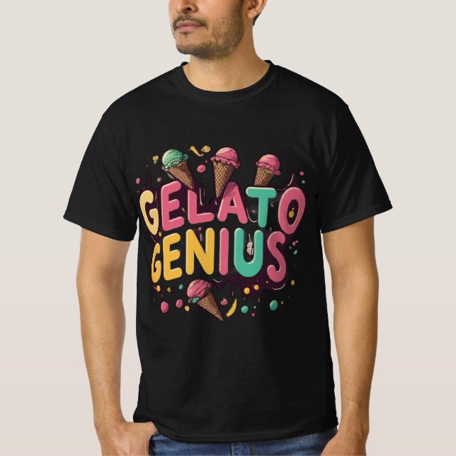 T-shirt "Gelato Genius." (Devant)