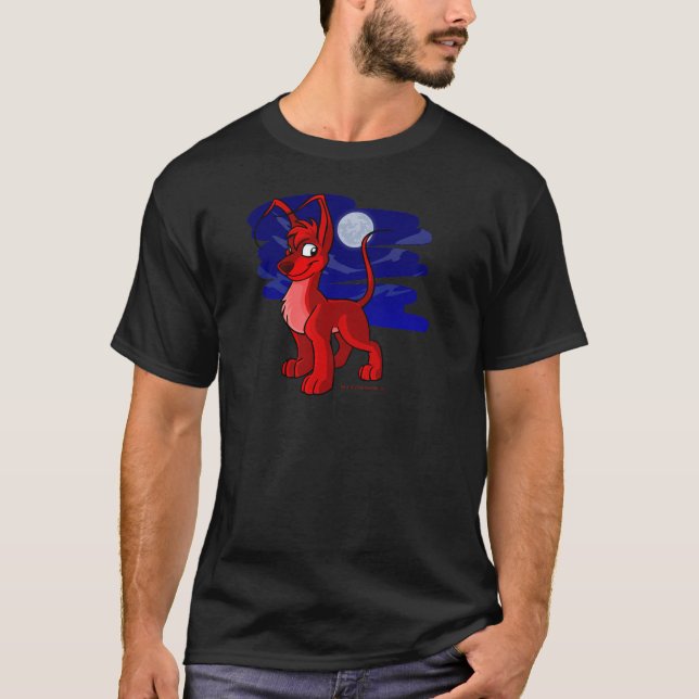 T-shirt Gelert rouge fier par clair de lune (Devant)