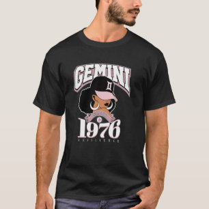 T-shirt Gémeaux 1976 Caractères du Zodiaque à Peau Mélanis