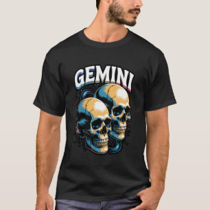 T-shirt Gémeaux Sorcellerie Signes du zodiaque Art Crâne C