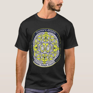 T-shirt Gemini 2026 Twin Zodiac Mandala | Speak, Adapt, Ev