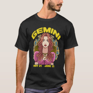 T-shirt Gemini Anniversaire Astrologie Fille Horoscope Zod