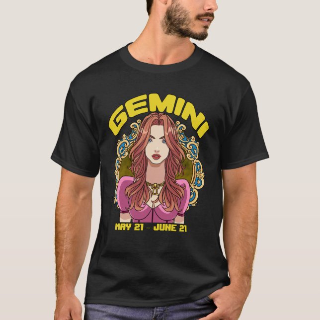 T-shirt Gemini Anniversaire Astrologie Fille Horoscope Zod (Devant)