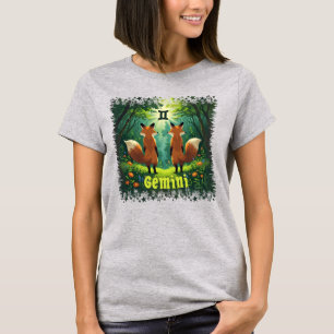 T-shirt Gemini astrologie signe de naissance zodiac fox ju