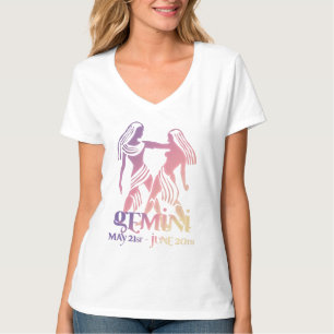 T-shirt Gemini Astrologie Twins Zodiac Purple & Pink
