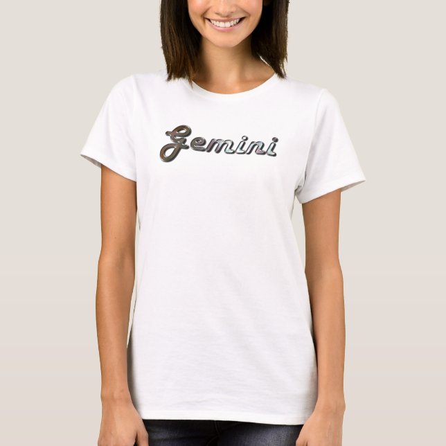 T-shirt Gemini dans Pearl Gemstone (Devant)